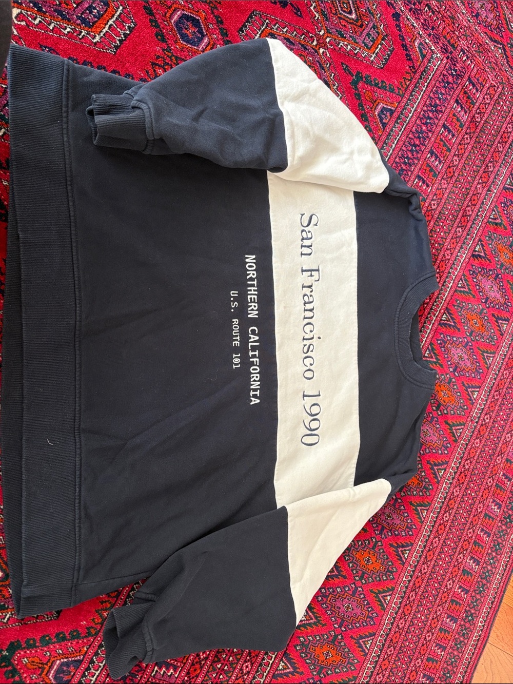 Zara Black and Cream San Francisco 1990 Sweatshirt